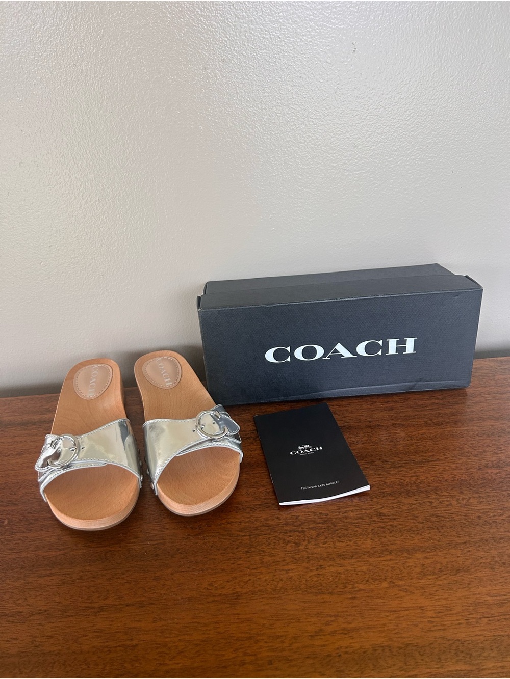 COACH Bleeker Silver Sandals Silver